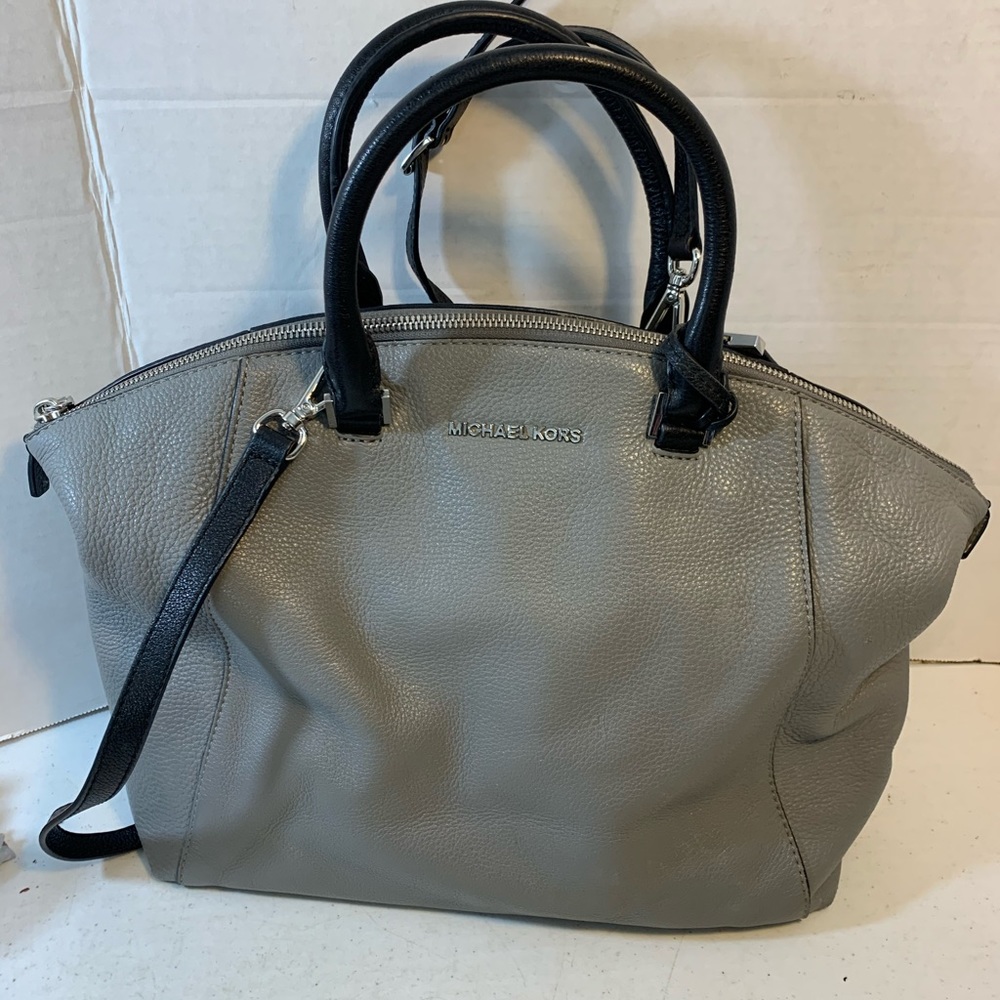 Michael kors riley leather satchel